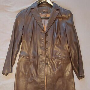 Leather Mid-length Jacket